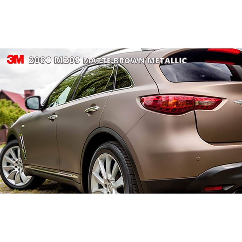 3M 2080 MATTE BROWN METALLIC M209 Car Wrap Vinyl Film Bike Phone Logo ...