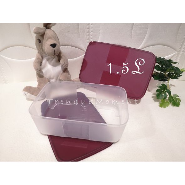 Tupperware FreezerMate Medium II (2) 1.5L-merlot