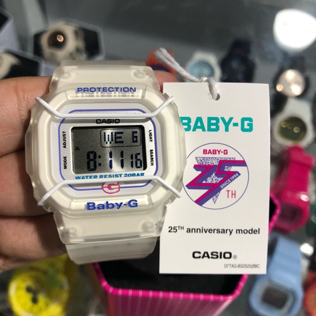 Casio Baby G 25th Anniversary Semi Transparent Resin Bgd 525 7 Shopee Malaysia