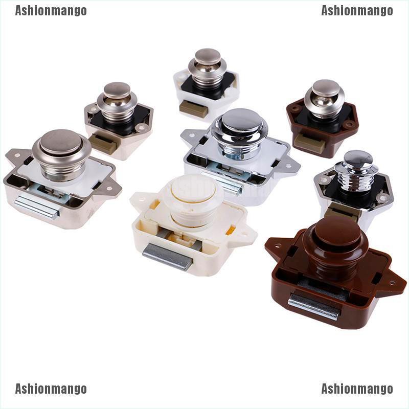 0916 Ready Stock Push Lock Button Catch Lock Cupboard Door Knob