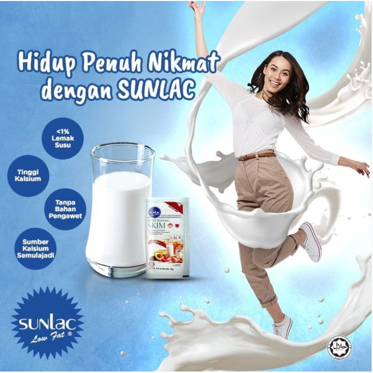 Buy Sunlac Susu Tepung Skim Low Fat Eat Clean Diet 300g 20g X 15 Sachets Seetracker Malaysia