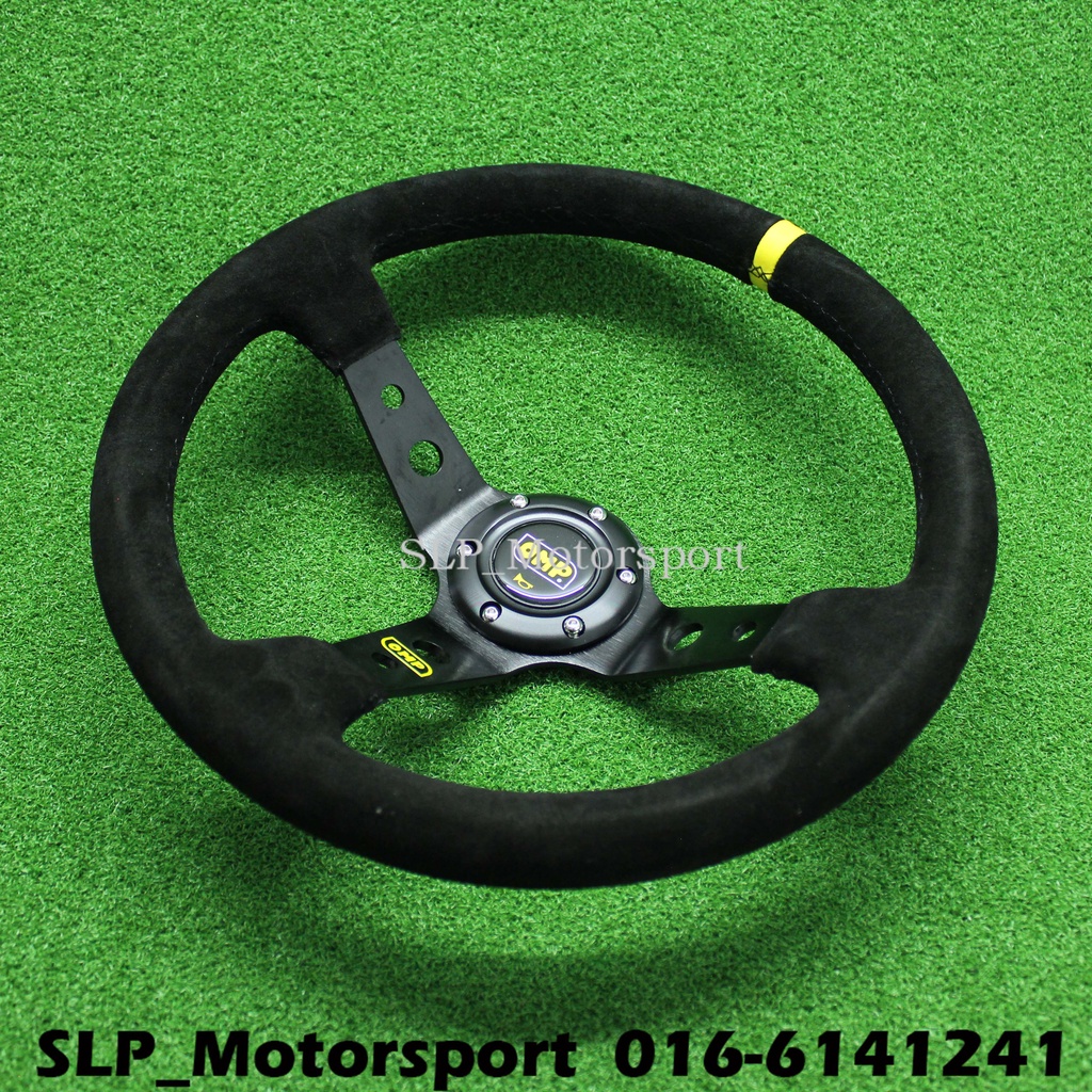 READY STOCK ORIGINAL THAILAND OMP DEEP DISH STEERING WHEEL ALCANTARA