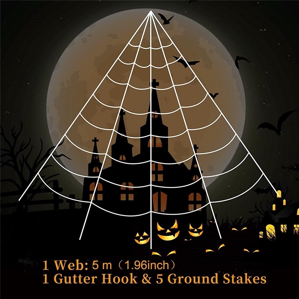 Ttlife Halloween Giant Spider Web Decoration Party Props Decor