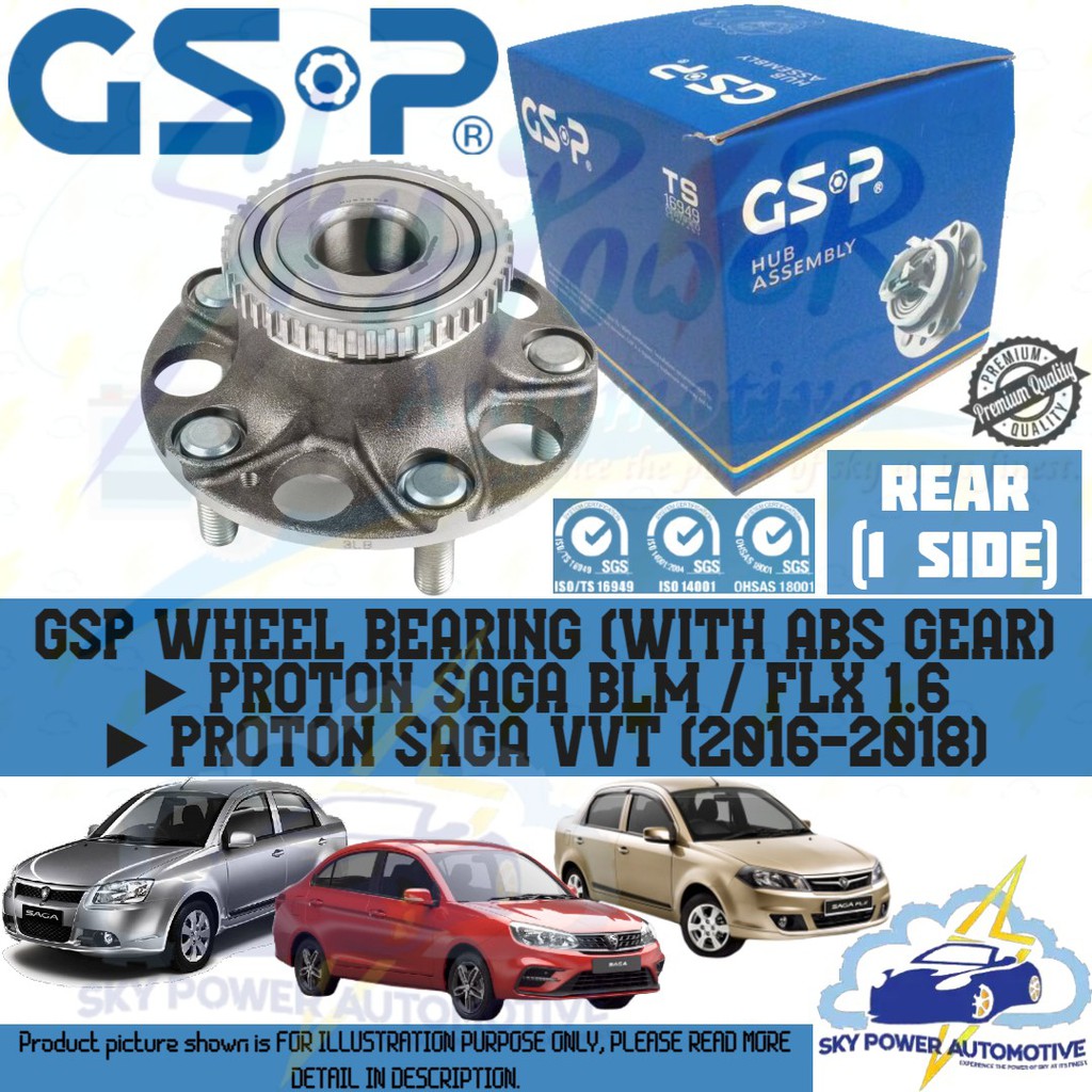 PROTON SAGA BLM / FLX 1.6 / SAGA VVT (2016-2018) (WITH ABS GEAR) GSP ...