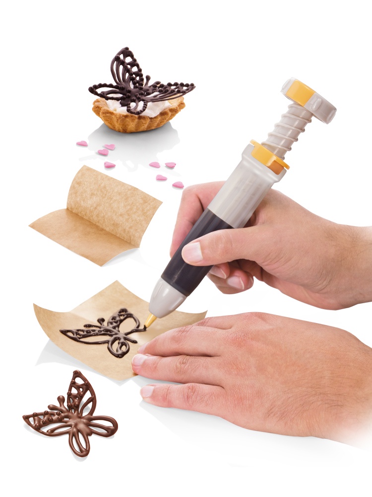 Duety Dessert Decorating Syringe With 6 Nozzles 3 Scrapers Stainless Steel Icing Dispenser Cupcake Frosting Filling Injector Kit Cake Cookies Decoration