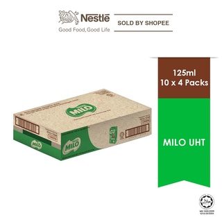 Image of Nestle MILO Activ-Go Chocolate Malt UHT (125ml x 40 Packs) [Expiry date: 31/07/2022]