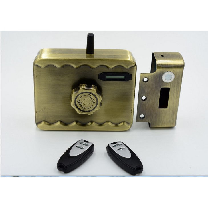 Remote Control Door Lock Wireless Anti Theft Security Lock Access