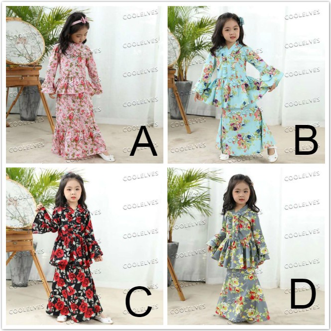 Kids Girl Baju  Raya kanak  baju  Melayu 2022 Shopee Malaysia