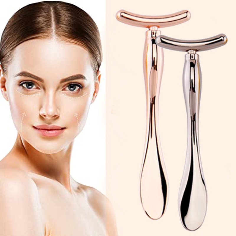 Double Head Skin Care Eye Massage Stick / Metal Eye Cream Roller Ball