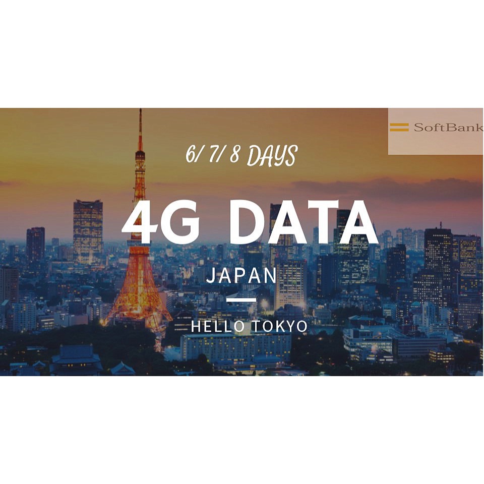 Japan 6GB Data Travel Prepaid Sim Card 8 Days (Card Exp 31/12/2022