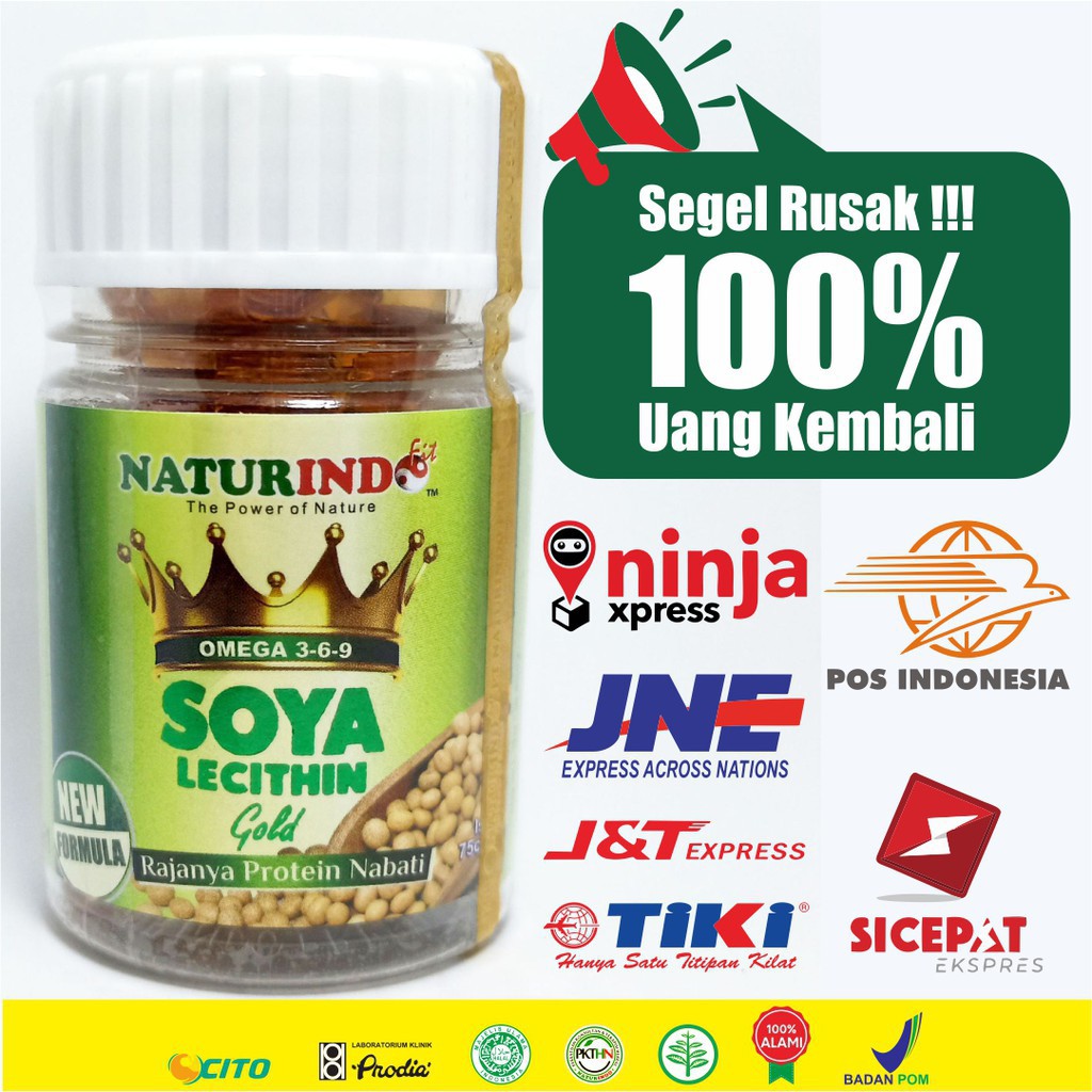 SOYA LECITHIN OMEGA OSL 3-6-9 CAPSULES NATURINDO FRESH HERBAL MEDICINE c tc02