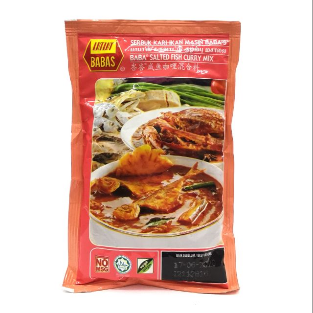 Baba S Salted Fish Curry Mix 125gm Serbuk Kari Ikan Masin Shopee Malaysia