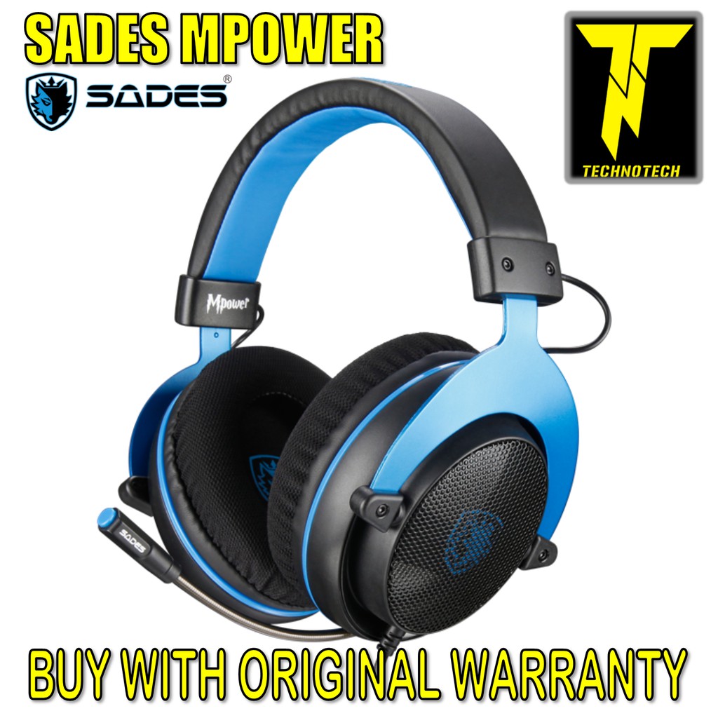 Sades Mpower Multiplatform Gaming Headset 50mm Driver Retractable Microphone Shopee Malaysia