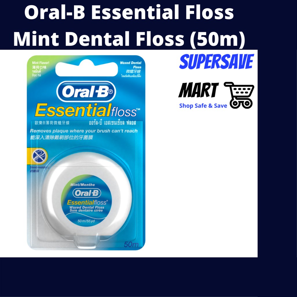 Oral-B Essential Floss Mint Dental Floss (50m) | Shopee Malaysia