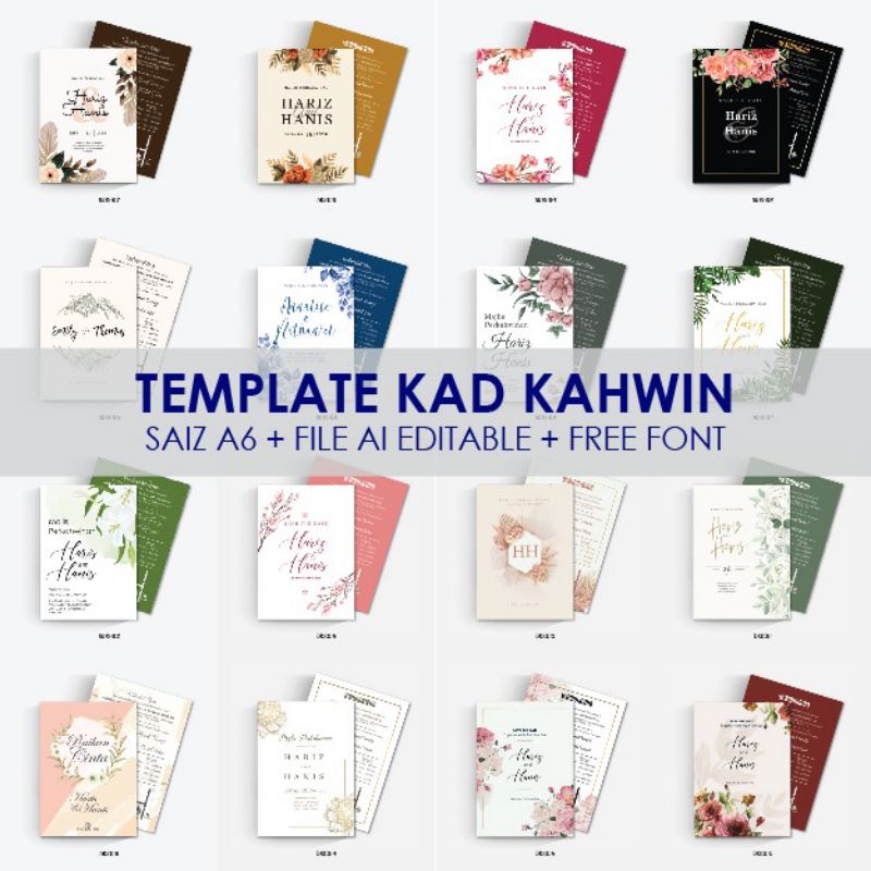 TEMPLATE DESIGN KAD KAHWIN Shopee Malaysia