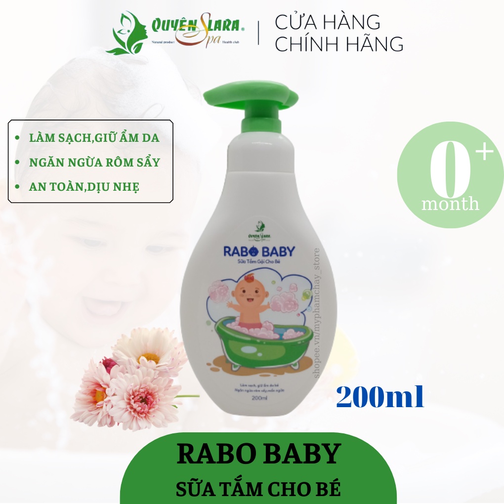 Rabo Baby Quyen LARA Baby Shower Gel Helps To Gently Clean, Remove Rash