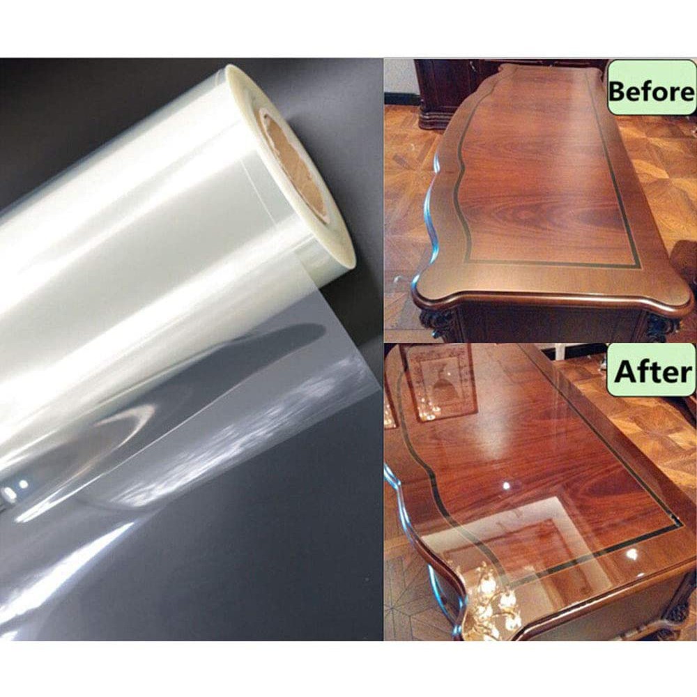 80cm*150cm Gloss Clear Table Colth Self Adhesive Table Top Film Table Cover Protector for