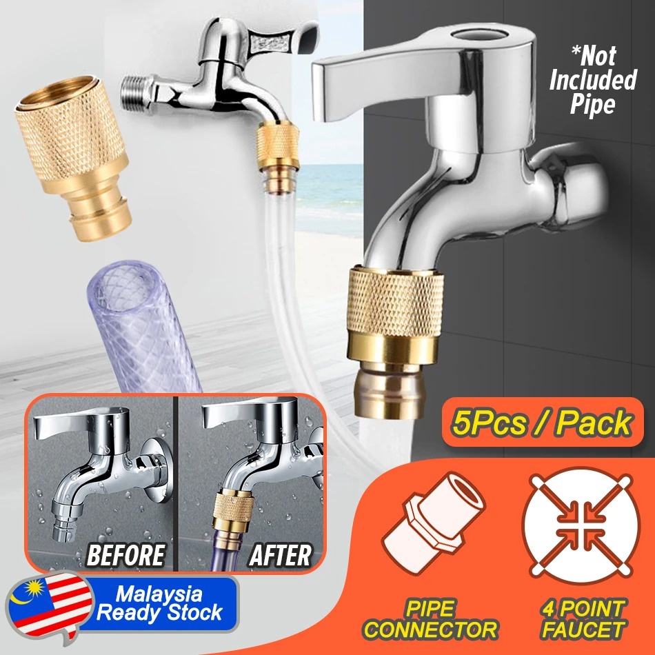 Tollo_regina [ 5pcs / Pack ] 4 Point Water Pipe Joint Connector