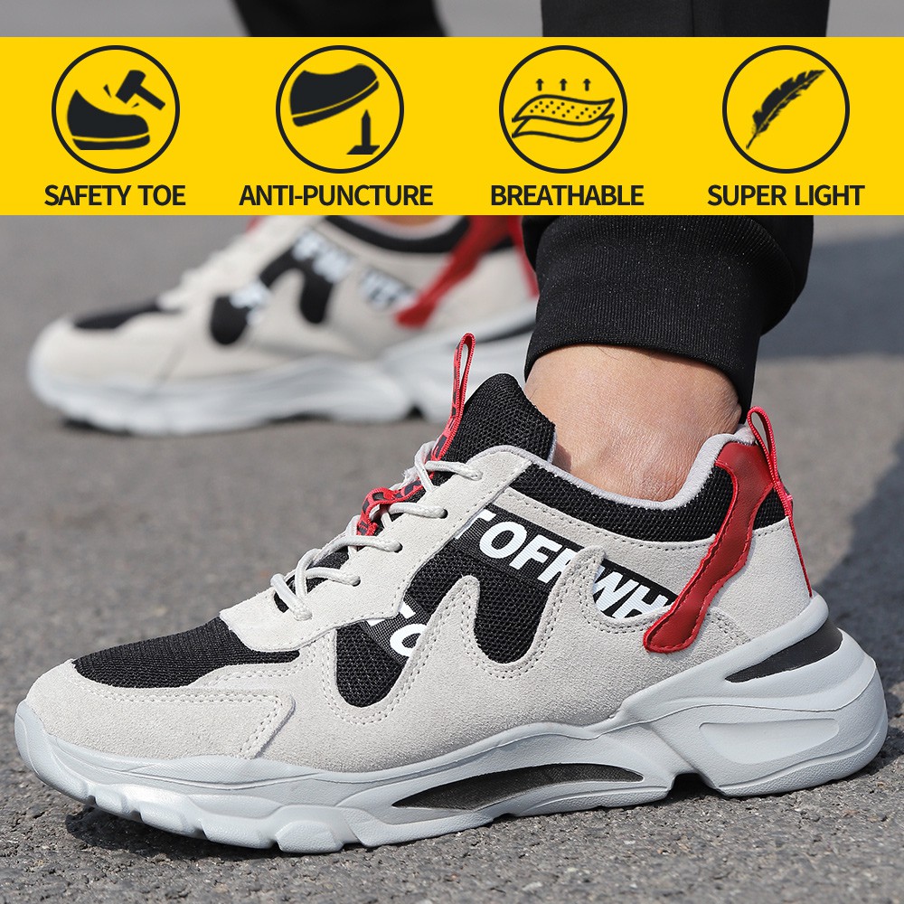 Tulldent Men Safety Shoes Steel Toe Anti-puncture Lightweight ...