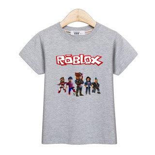 Kids Boys Roblox T Shirt Summer Short Sleeve Game Tops Tee 100 Cotton Shopee Malaysia - roblox shirt boys girls kids square logos t shirt