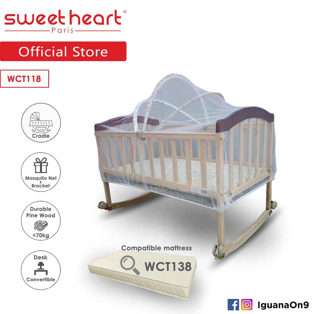 wooden rocking cradle for baby