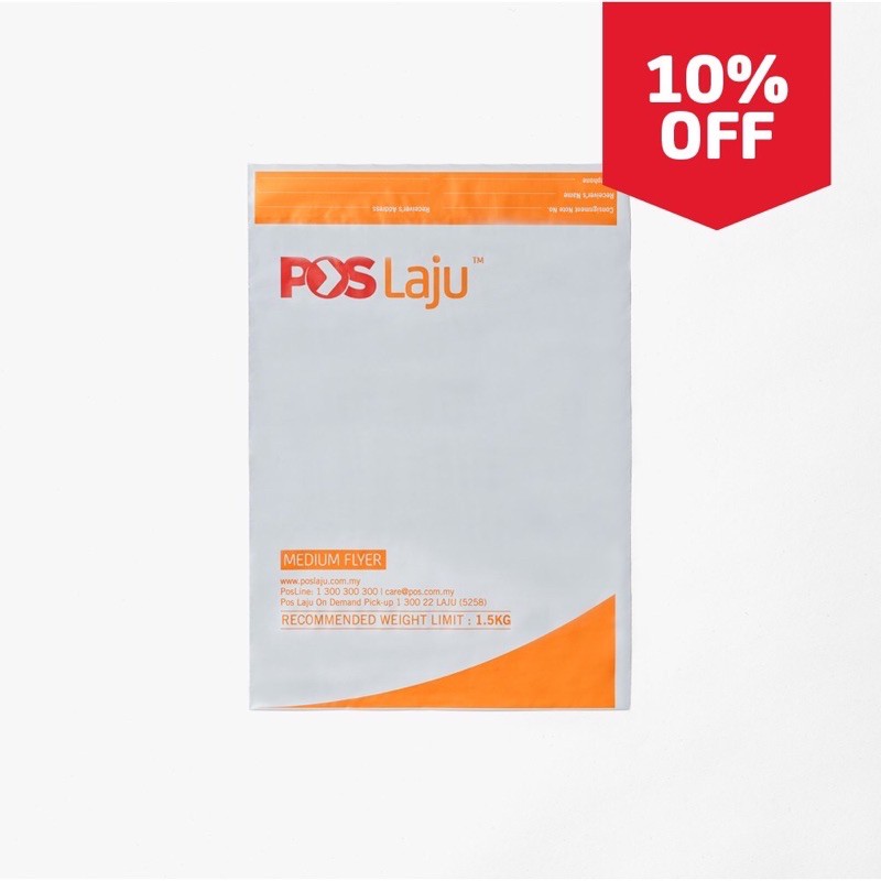Pos Laju Courier Parcel Flyer Bag Size M 50 Pieces Shopee Malaysia