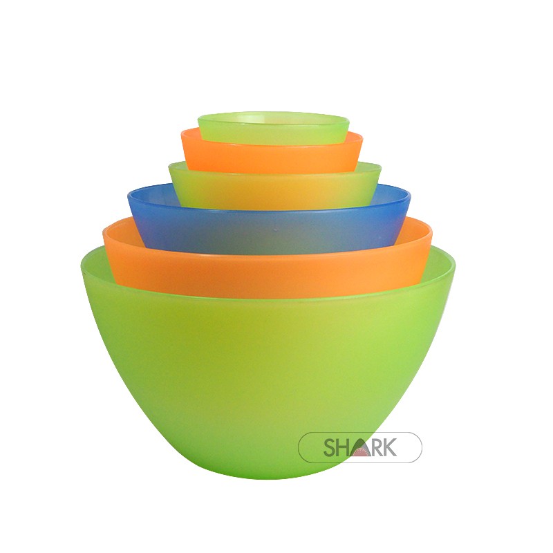Vegetable / Fruit Salad Bowl / Colorful Round Plastic Salad Bowl / Mixing Bowl