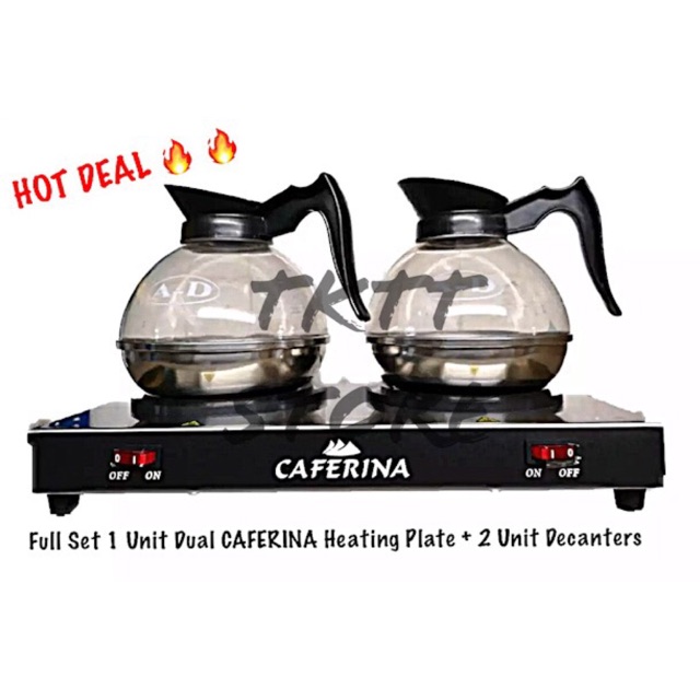 TKTT CAFERINA Dual Electric Coffee Warmer Decanter Serving Station