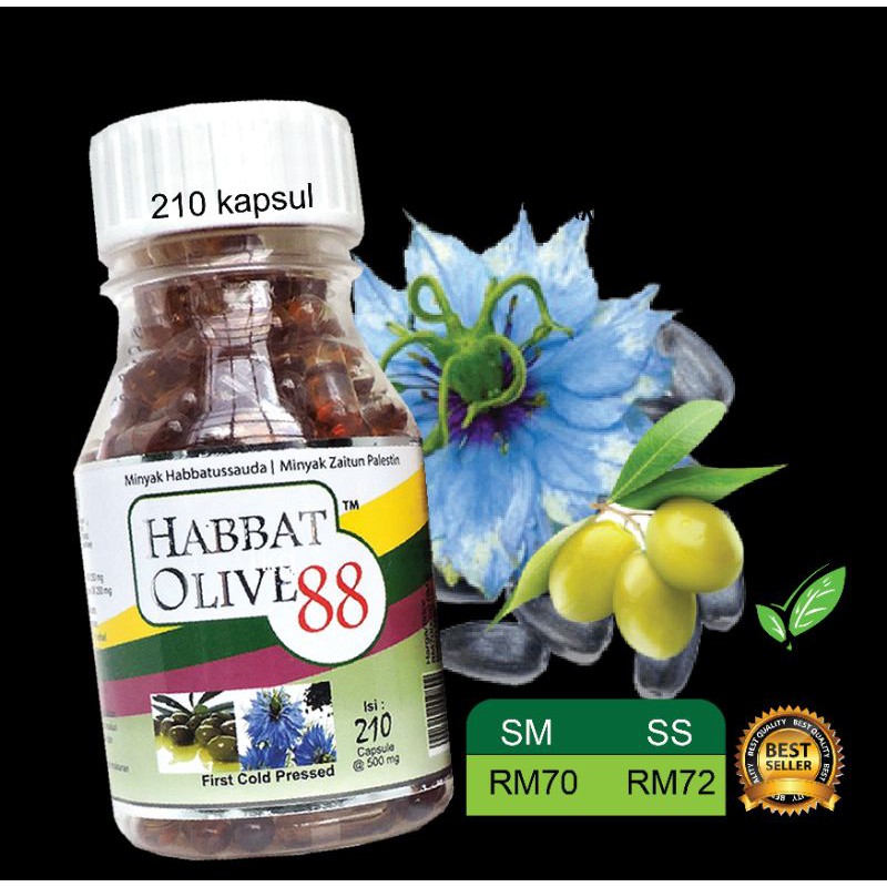 HABBAT OLIVE - Kapsul Minyak Habbatussauda dan Zaitun Asli 100% Original