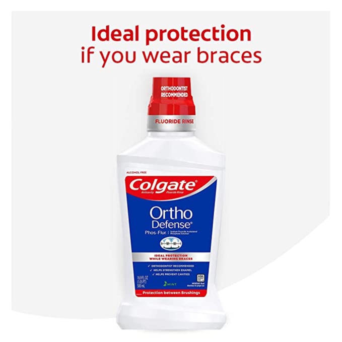 Colgate Ortho Defence Phos Flur Anticavity Fluoride Rinse for BRACES