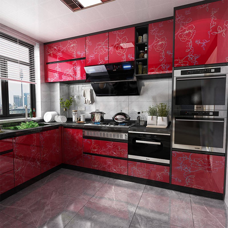 kitchen wallpaper  sticker  dapur Perabot lama  kabinet 