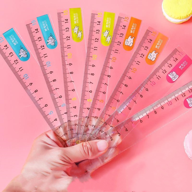 Ruler Transparent Clear Scale Ruler with Wavy Line Stationery Scale