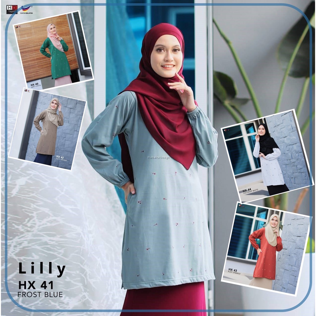 Readystock | LILLY Tshirt Muslimah Humaira Design | Poket Sisi | Tangan ...