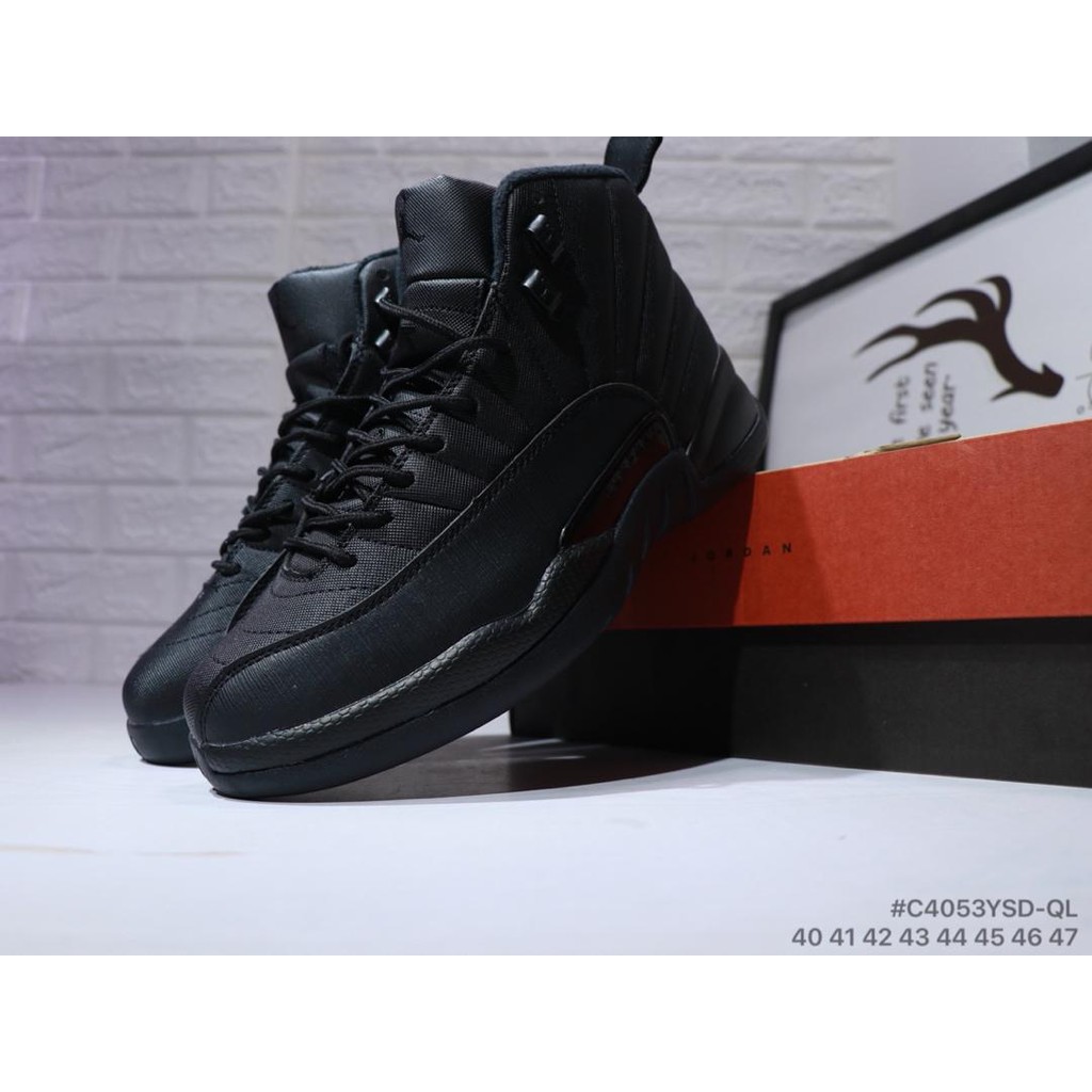 jordan 12 black leather