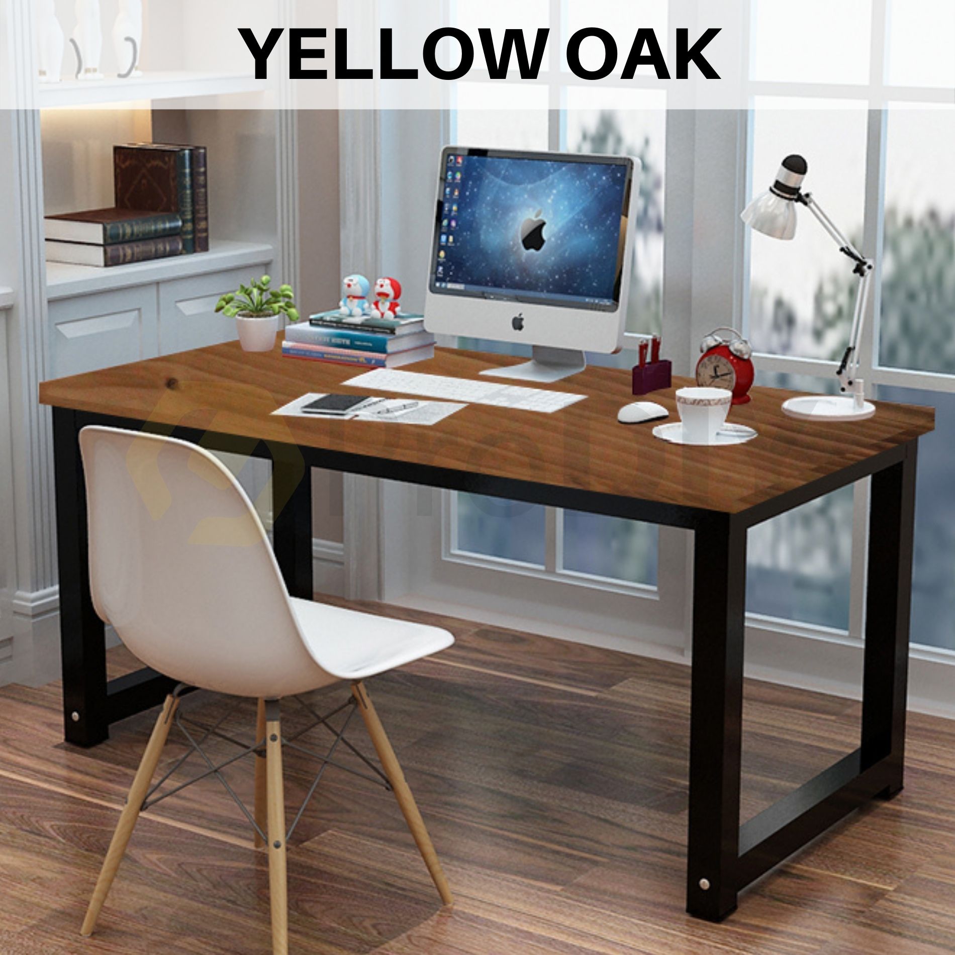100 / 120 /  140 / 160cm Strong Solid Wood Large Table Multifunction Computer Desktop Dining Office Home Table Meja Kayu