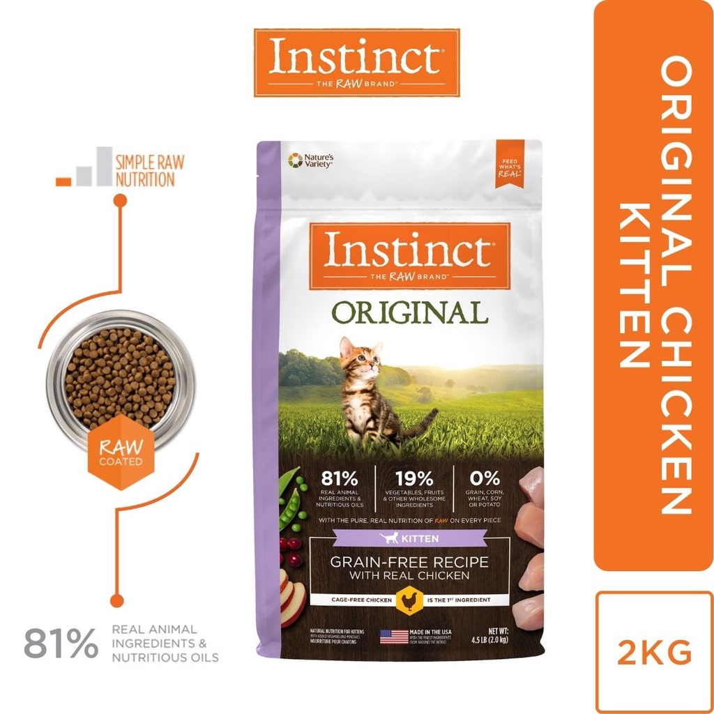 Instinct Cat Original Grain Free Recipe with Real Chicken for Kitten