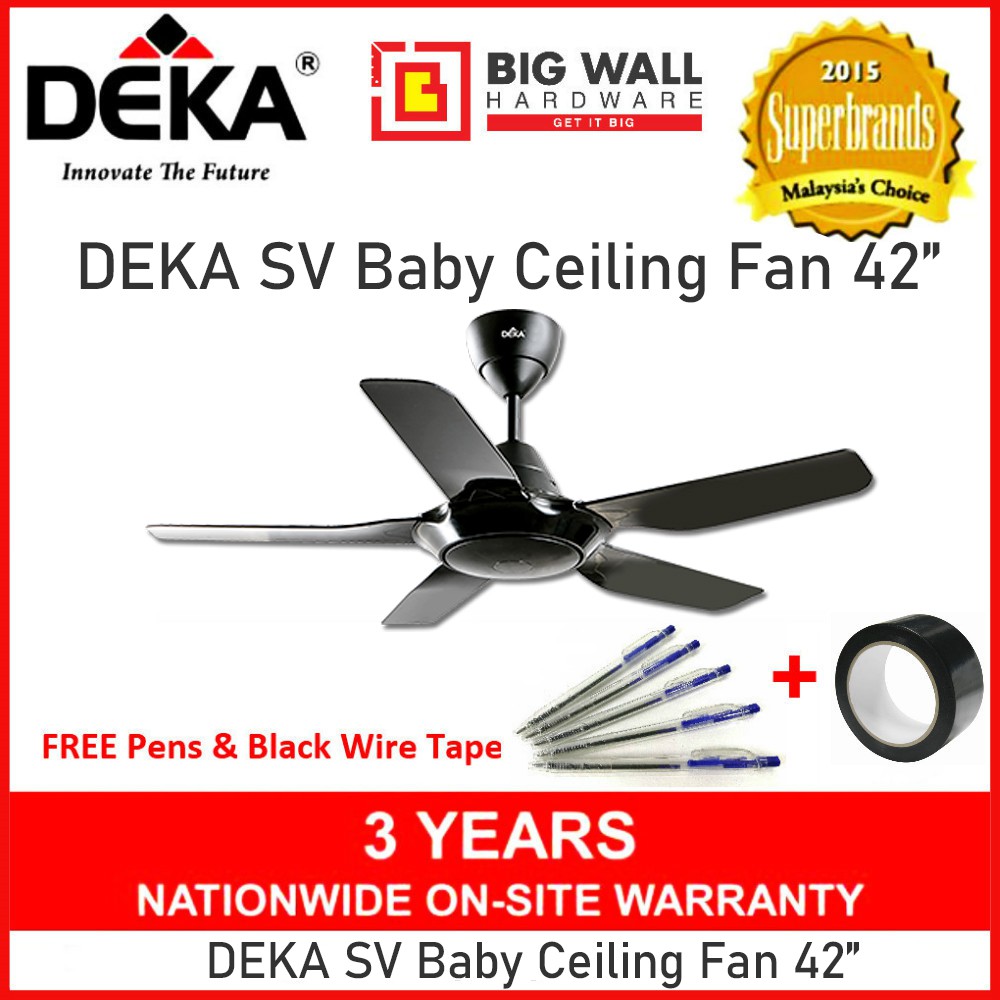 Deka Sv Baby 42 5 Blades Ceiling Fan With 4 Speeds Remote Control Kipas Siling Shopee Malaysia