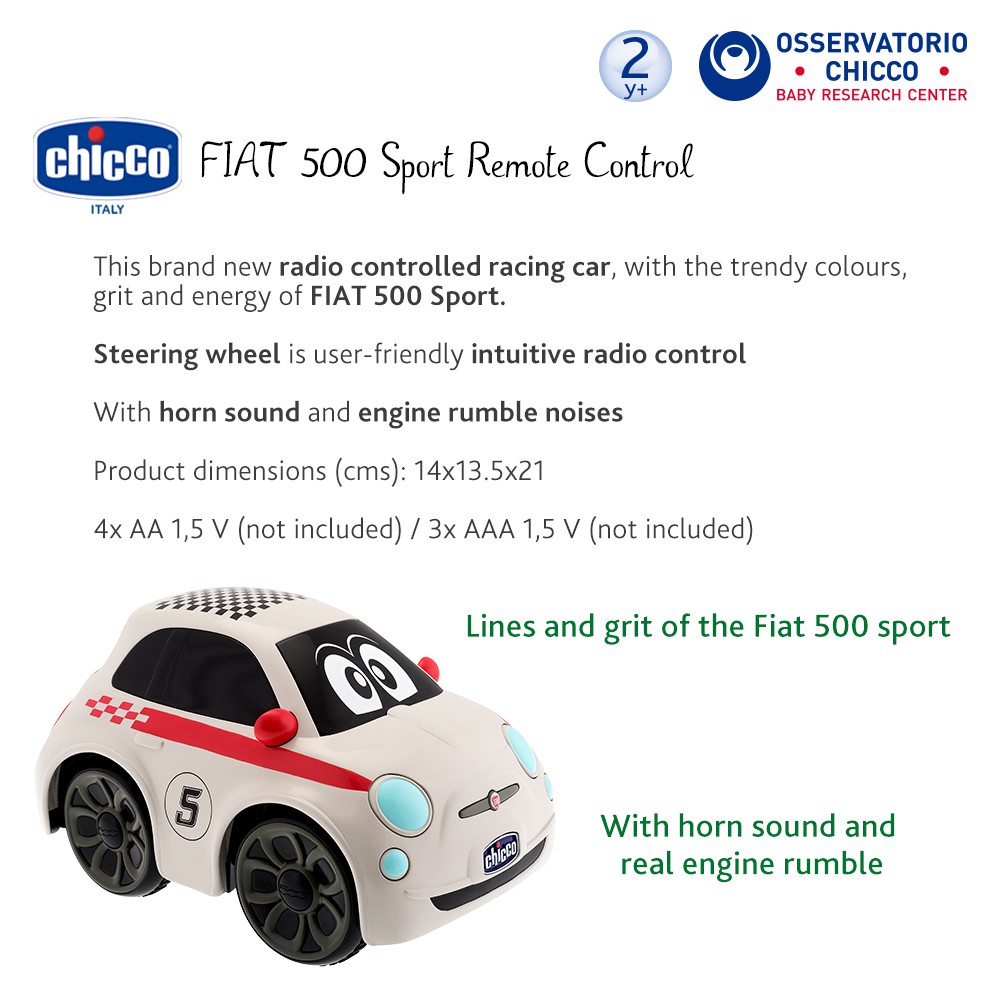 chicco fiat 500 remote control car