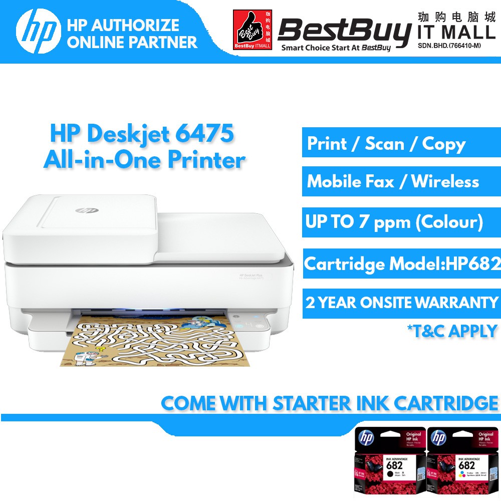 Hp Deskjet Plus Ink Advantage 6475 All In One Printer Shopee Malaysia 1492