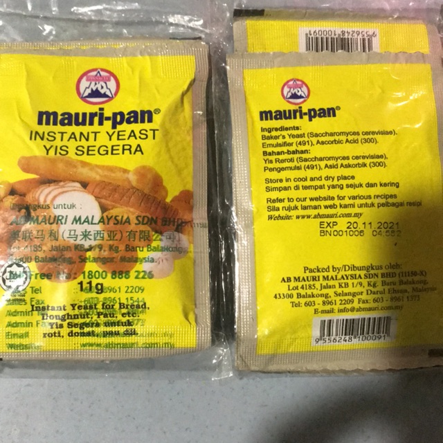 Yis mauripan Yeast small packet bread ragi kering yis roti Shopee Malaysia