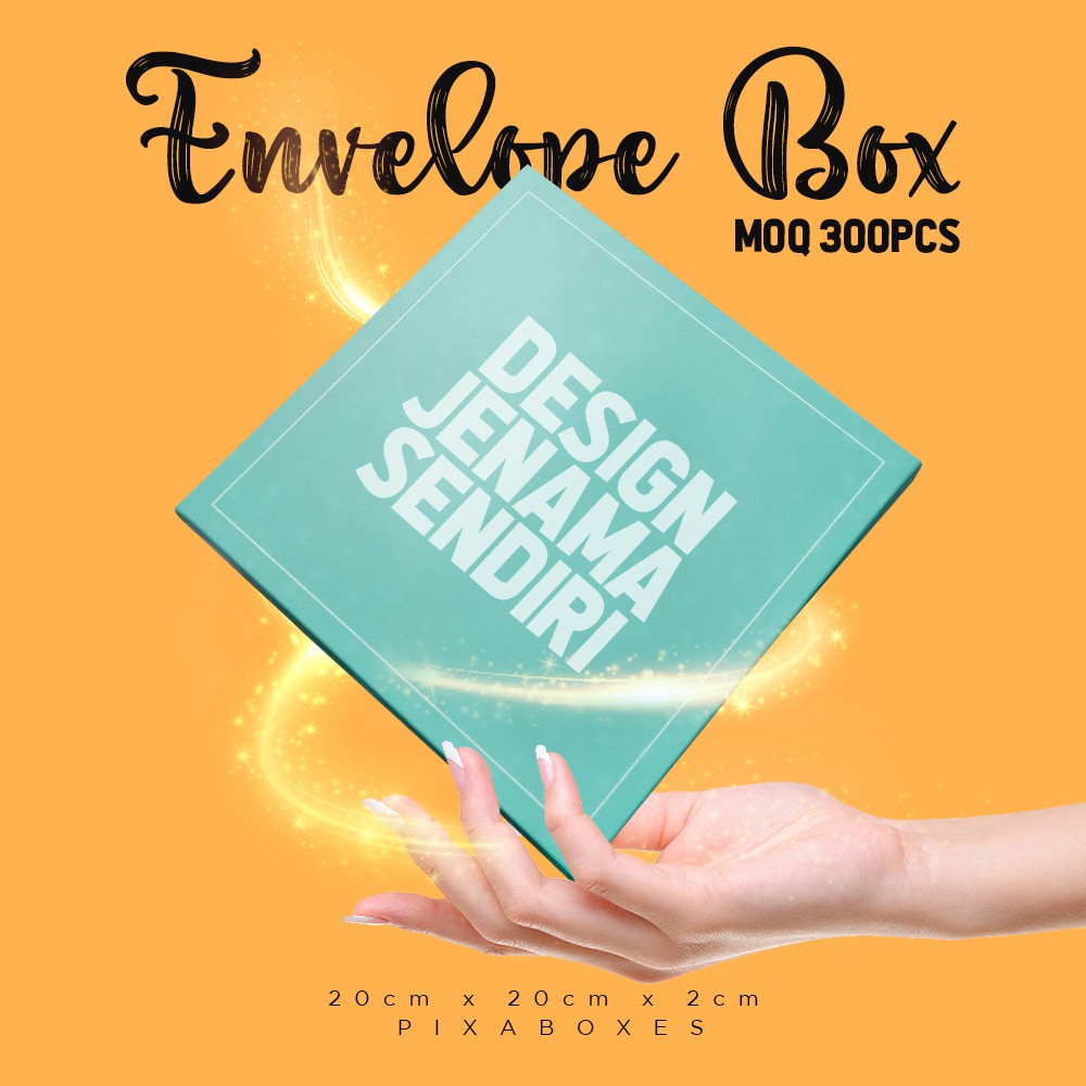 Pixaboxes Print Kotak Envelope 20cm x 20cm x 2cm Tudung / Shawl / Hijab