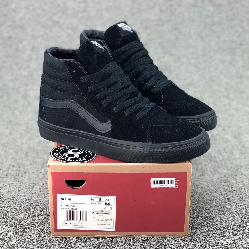 full black high top vans