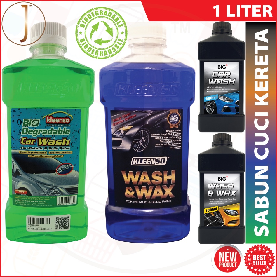 KLEENSO / BIG+ Biodegradable Car Wax & Wash Sabun Cuci Kereta