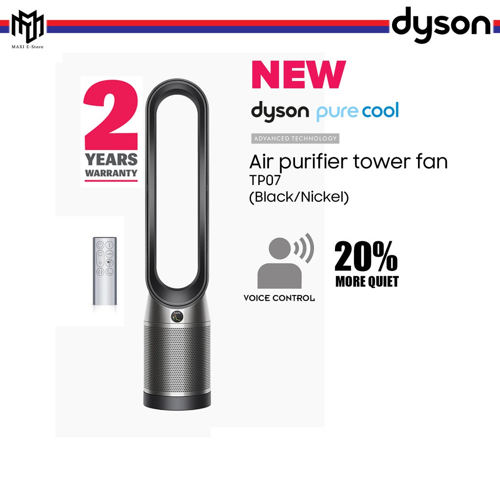 Dyson Pure Cool Air Purifier Tower Fan TP07 (Black/Nickel) with Real