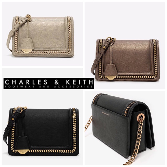 charles & keith chain detail crossbody bag