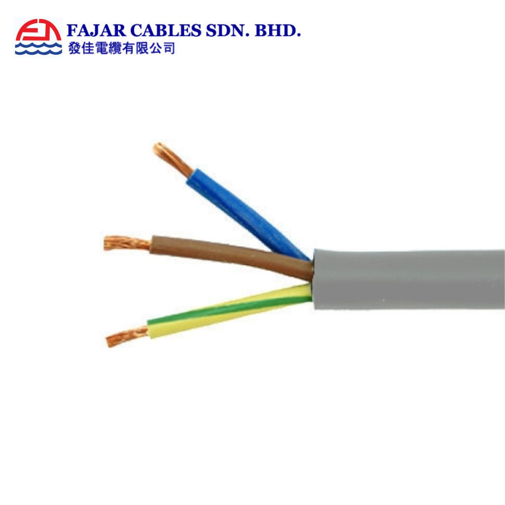 Fajar 1 5mm X 3 Core Flexible Cord Cables 30 0 25 100 Pure Copper Cable 1 0 2 5 Trs Rubber Shopee Malaysia