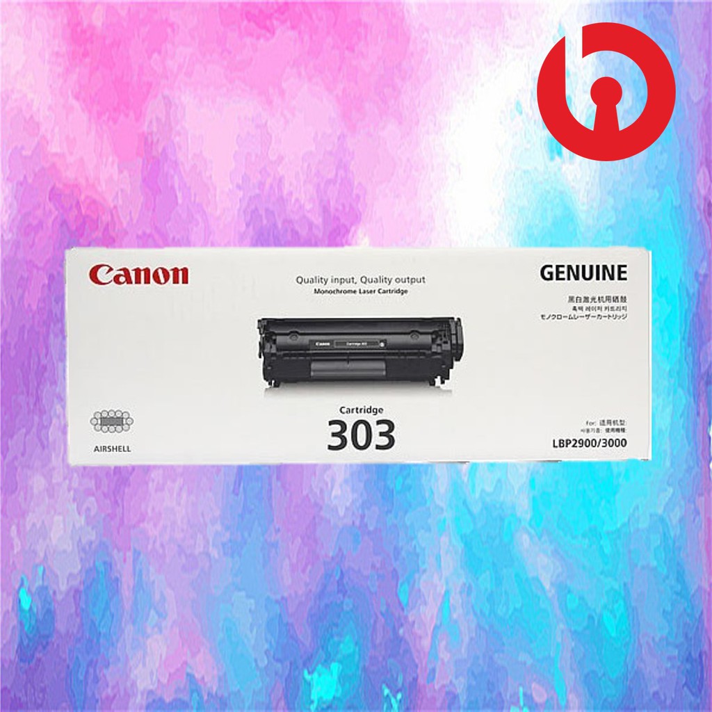 Genuine Original Canon Cart 303 Toner Black For Lbp 2900 Lbp 3000 Printer Shopee Malaysia