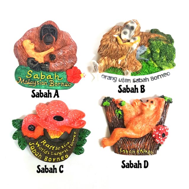 Sabah Borneo Fridge Magnet Souvenir Collection