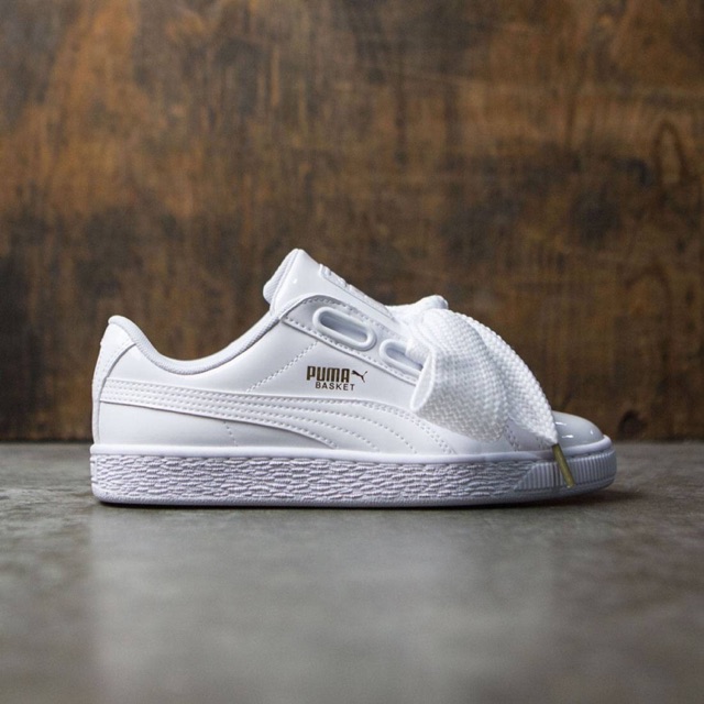 puma heart patent white