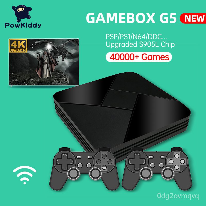 Powkiddy Video Game Box Wifi 4k Hd Super Console X Retro Mini Game Console Emulator W Games For Ps1 N64 Dc Wired W Shopee Malaysia